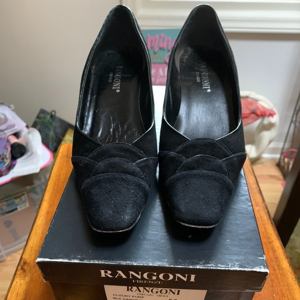 Rangoni Firenze black leather dress shoes 8 AA